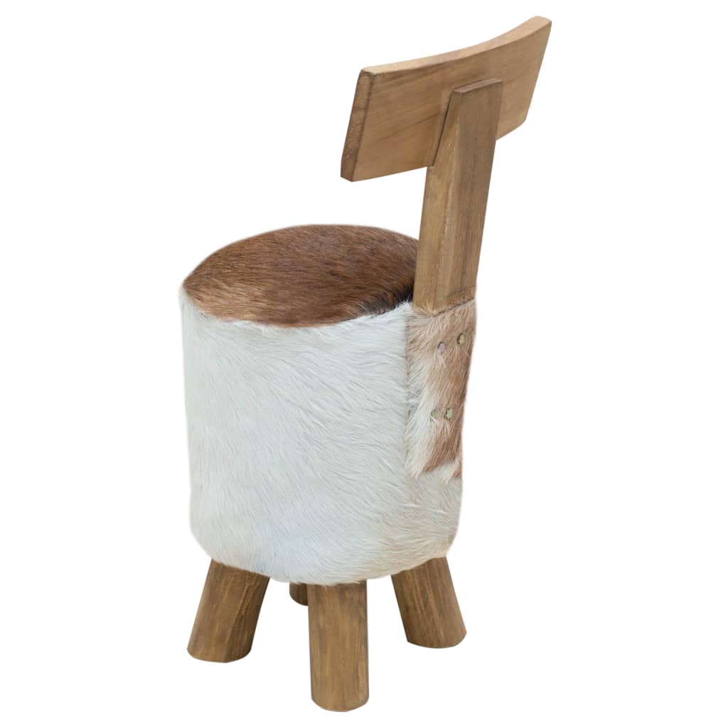 Stool Brown Solid Teak Wood