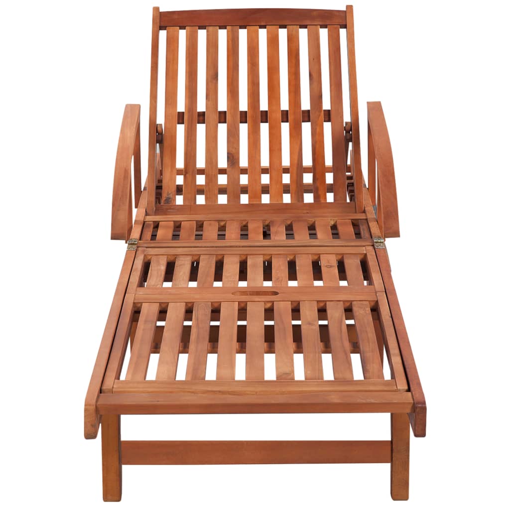 Sun Lounger Solid Acacia Wood