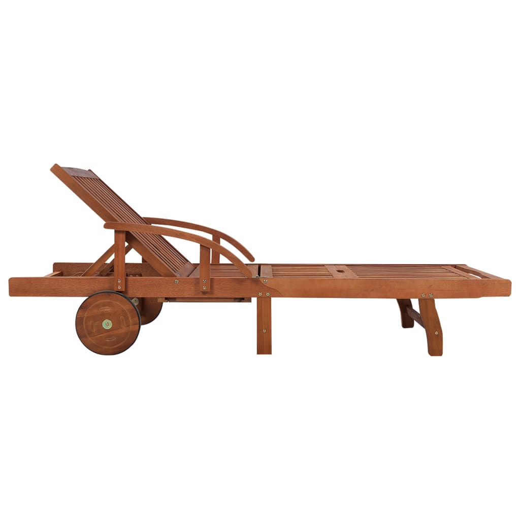 Sun Lounger Solid Acacia Wood
