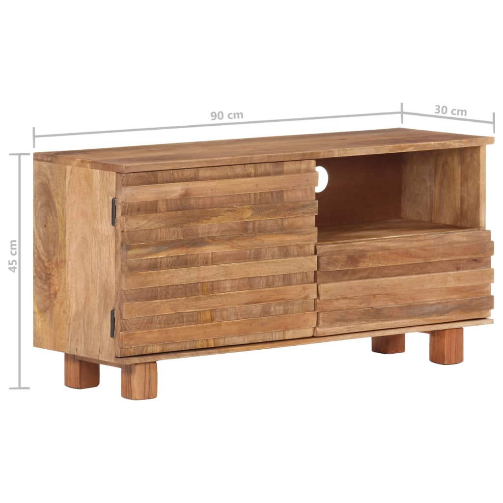 TV Cabinet 90x30x45 cm Solid Mango Wood