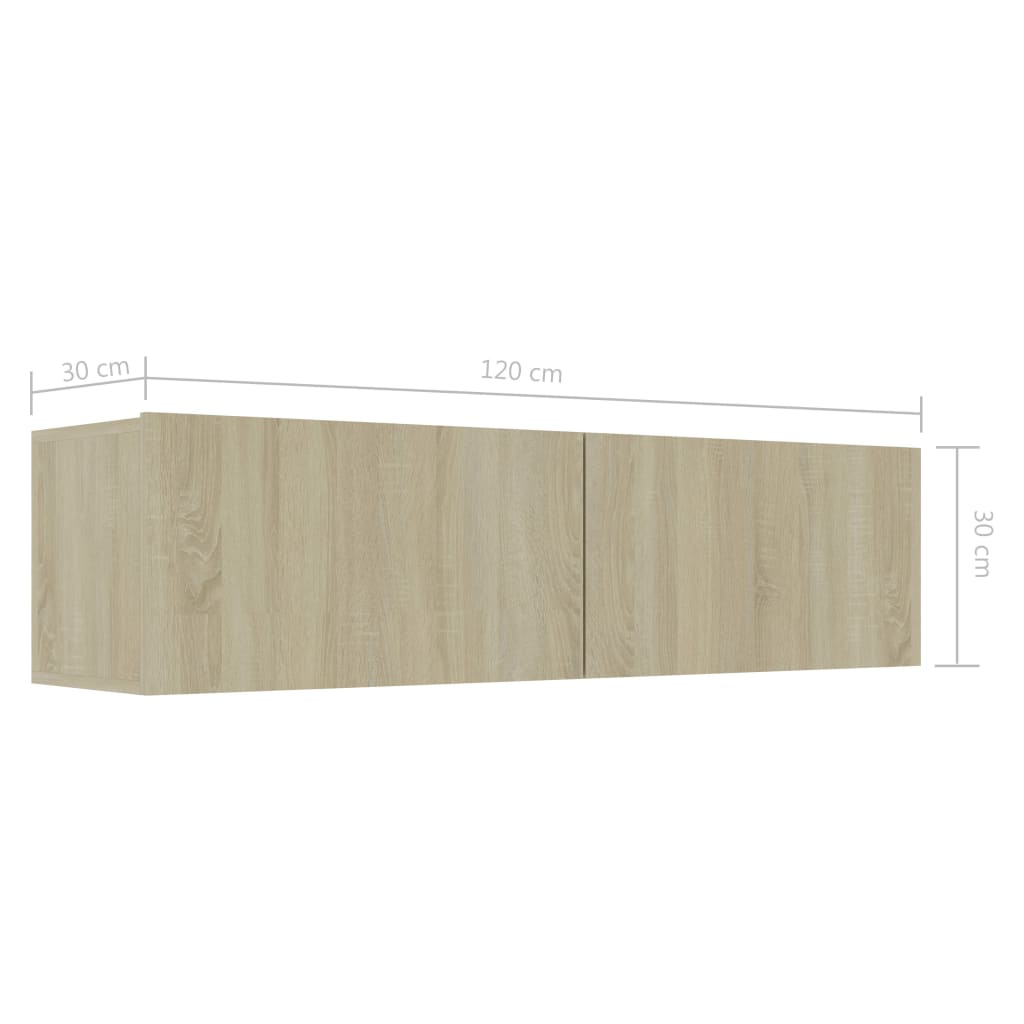 TV Cabinet Sonoma Oak 120x30x30 cm Chipboard