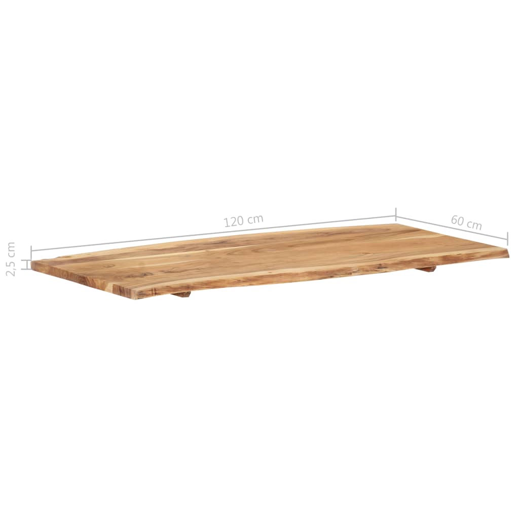Table Top Solid Acacia Wood 120x60x2.5 cm