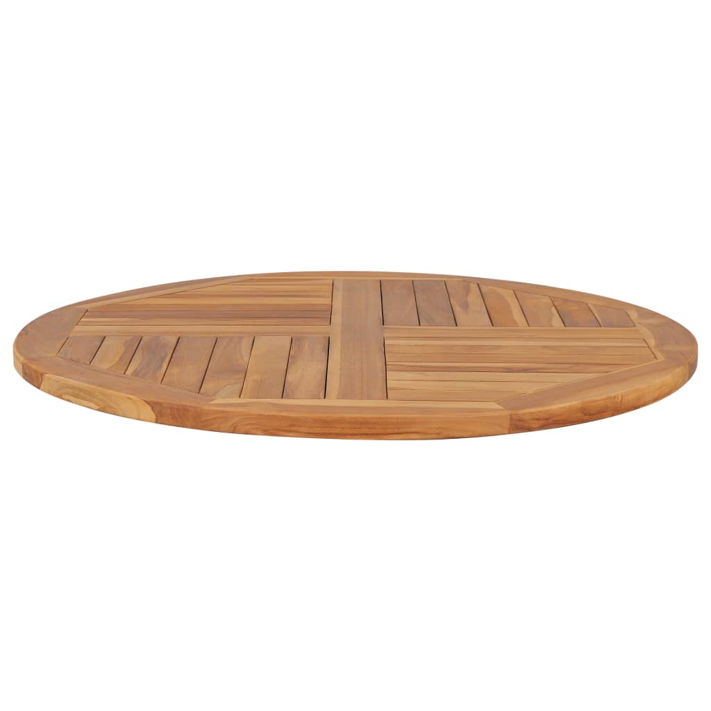 Table Top Solid Teak Wood Round 2,5 cm 90 cm