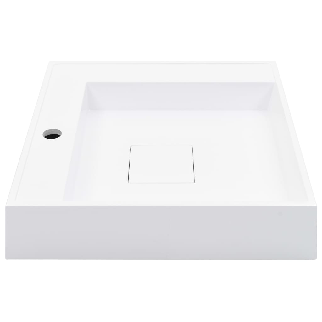 Wash Basin 50x50x12.3 cm Mineral Cast/Marble Cast White