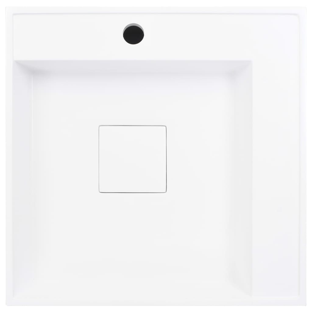 Wash Basin 50x50x12.3 cm Mineral Cast/Marble Cast White