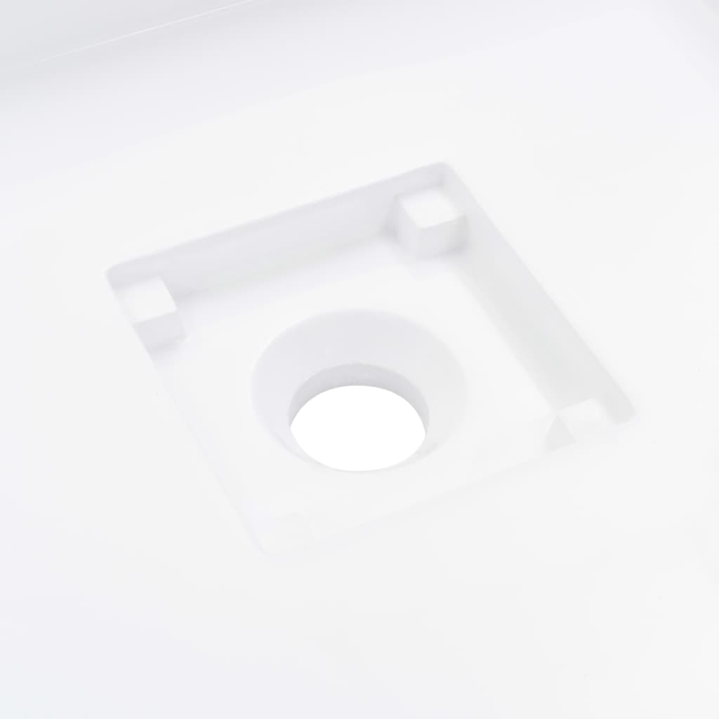 Wash Basin 50x50x12.3 cm Mineral Cast/Marble Cast White