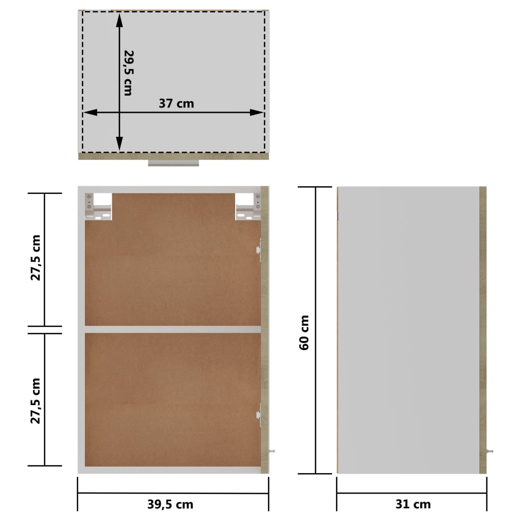 Kitchen Cabinet Sonoma Oak 39.5x31x60 cm Chipboard