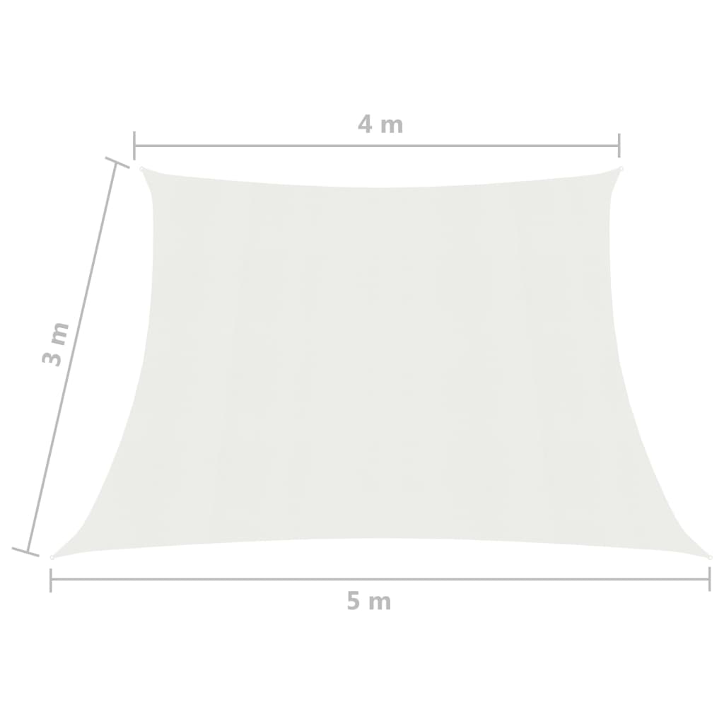 Sunshade Sail 160 g/m² White 4/5x3 m HDPE