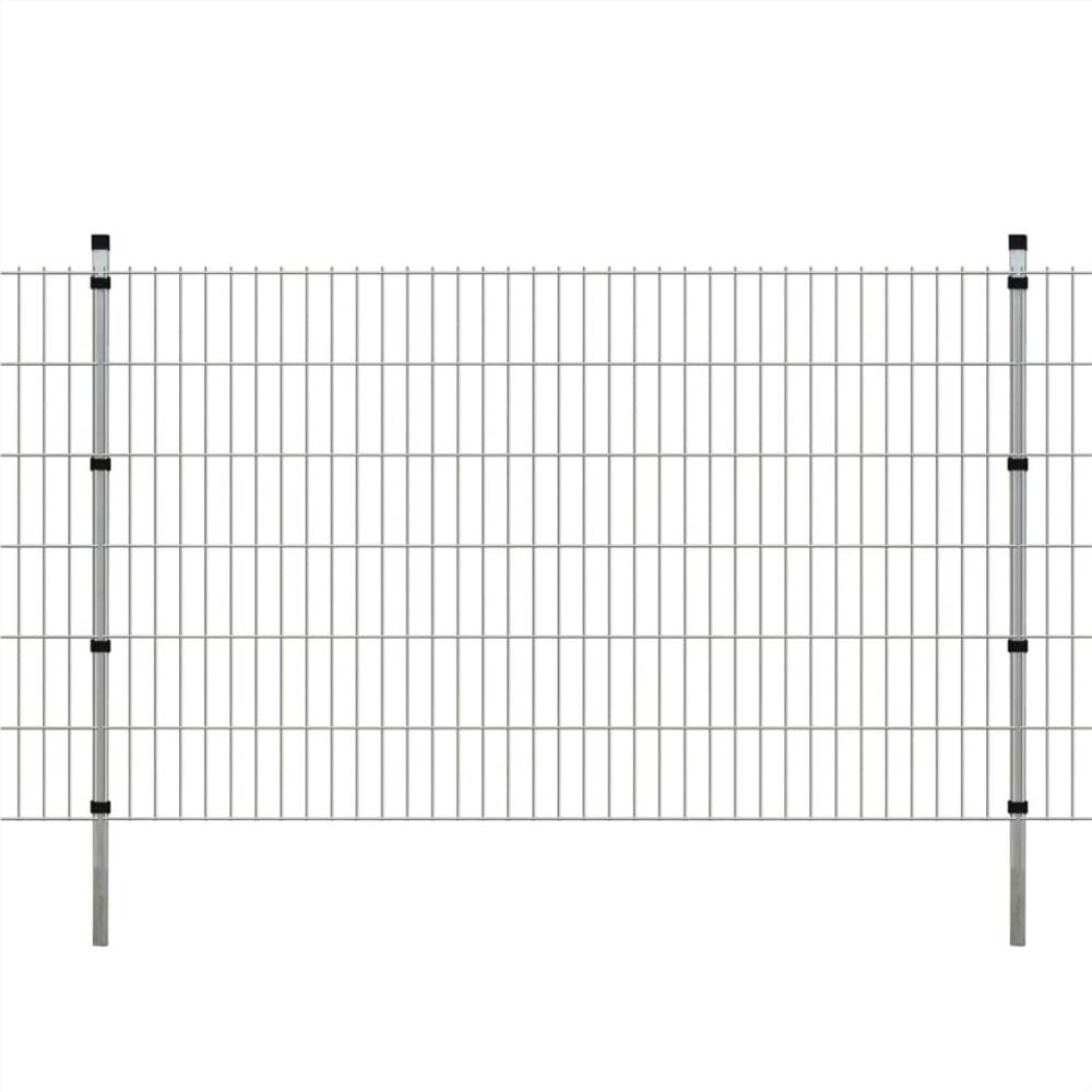 

2D Garden Fence Panel & Posts 2008x1230 mm 2 m Silver