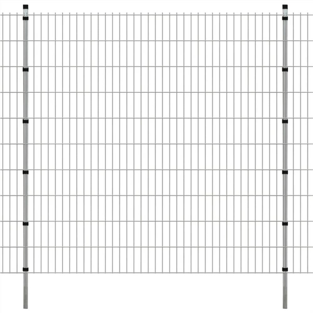 

2D Garden Fence Panel & Posts 2008x2030 mm 2 m Silver