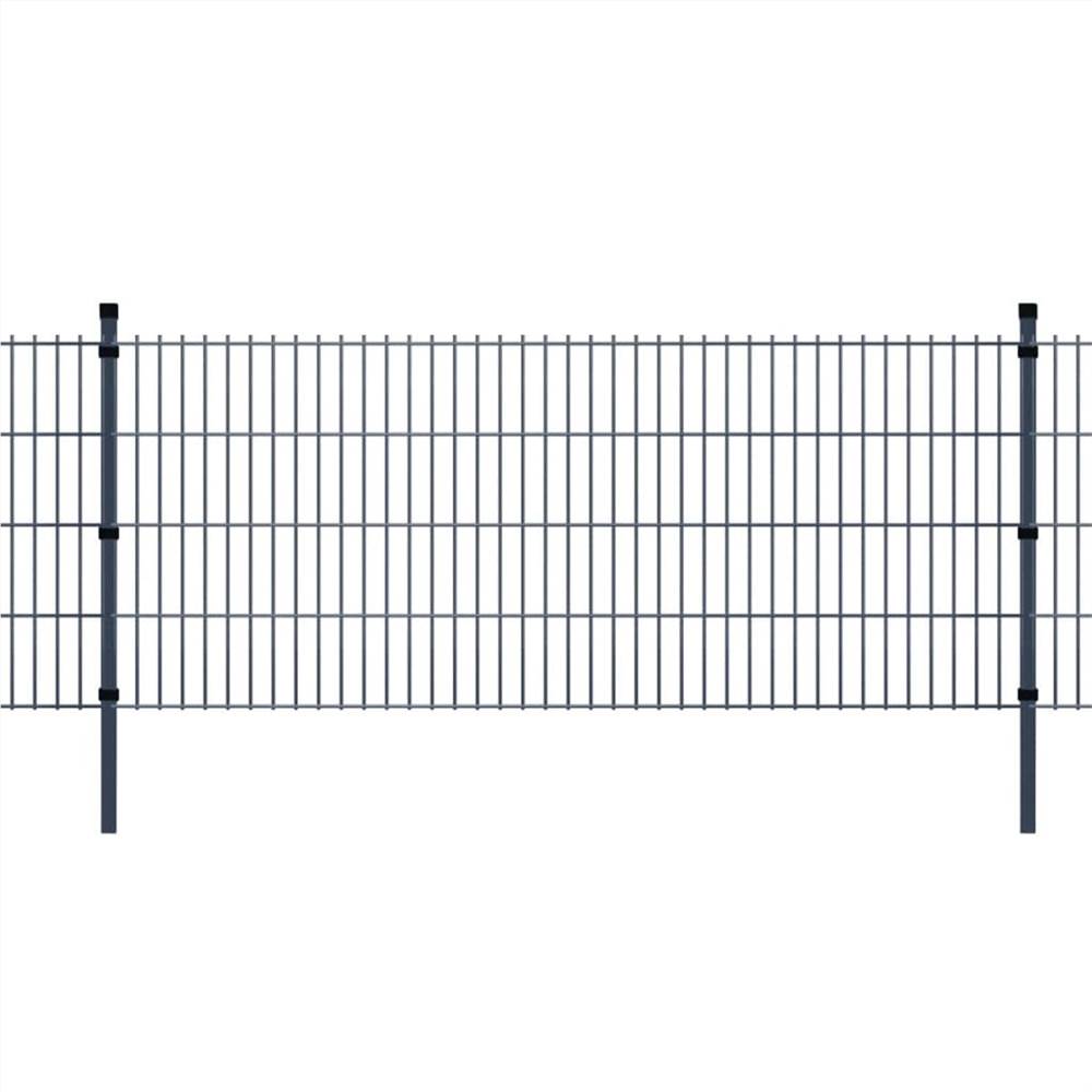 

2D Garden Fence Panels & Posts 2008x1030 mm 12 m Grey