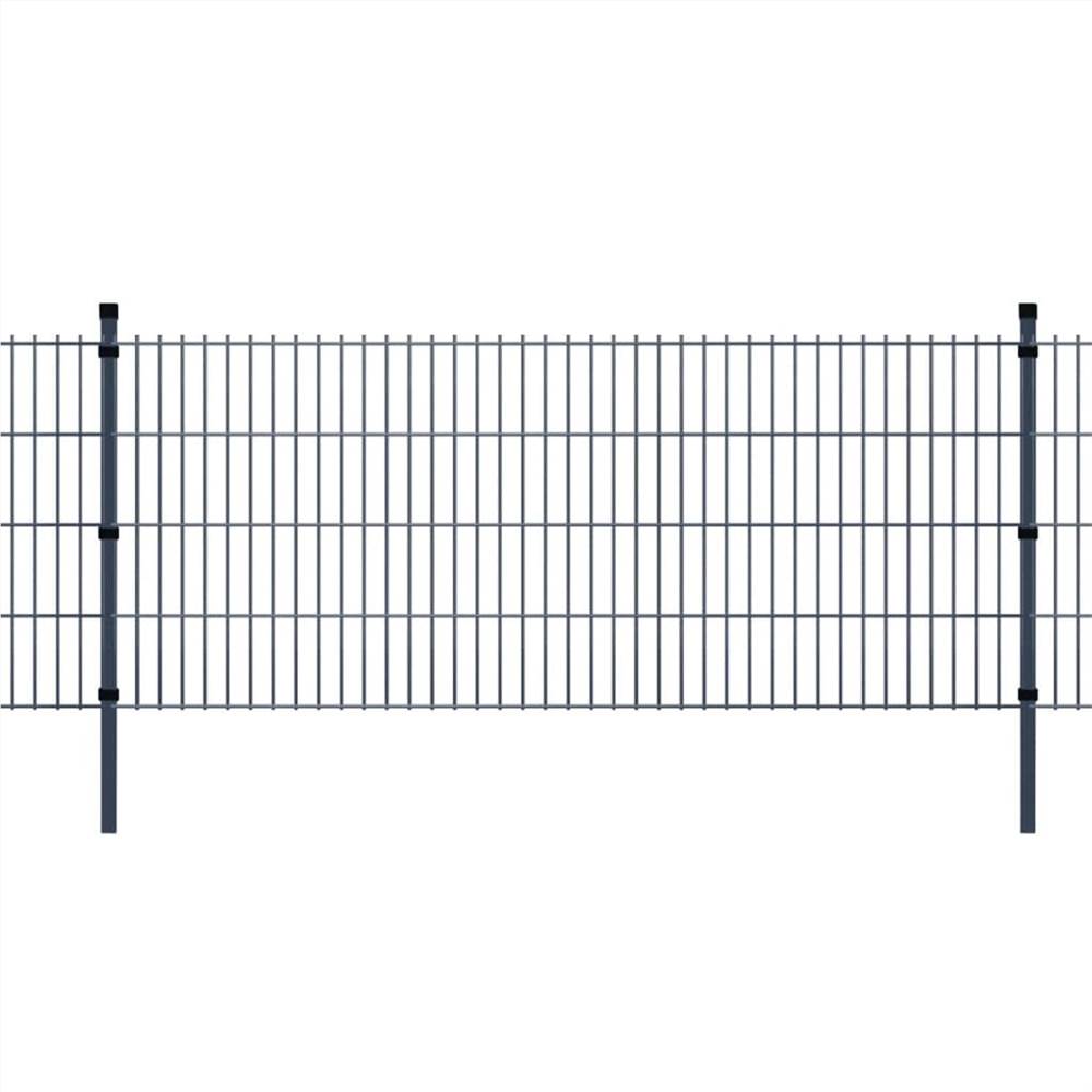 

2D Garden Fence Panels & Posts 2008x1030 mm 50 m Grey