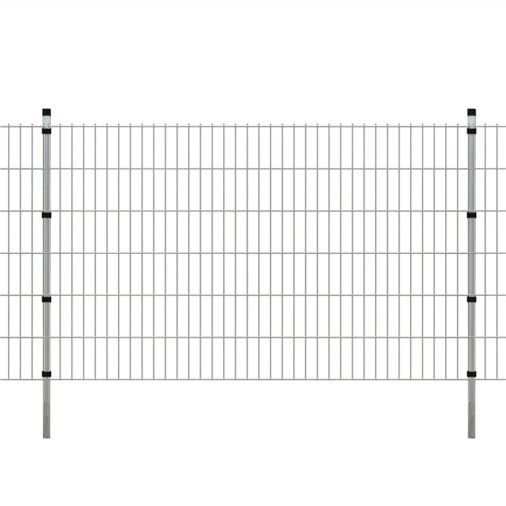 

2D Garden Fence Panels & Posts 2008x1230 mm 10 m Silver