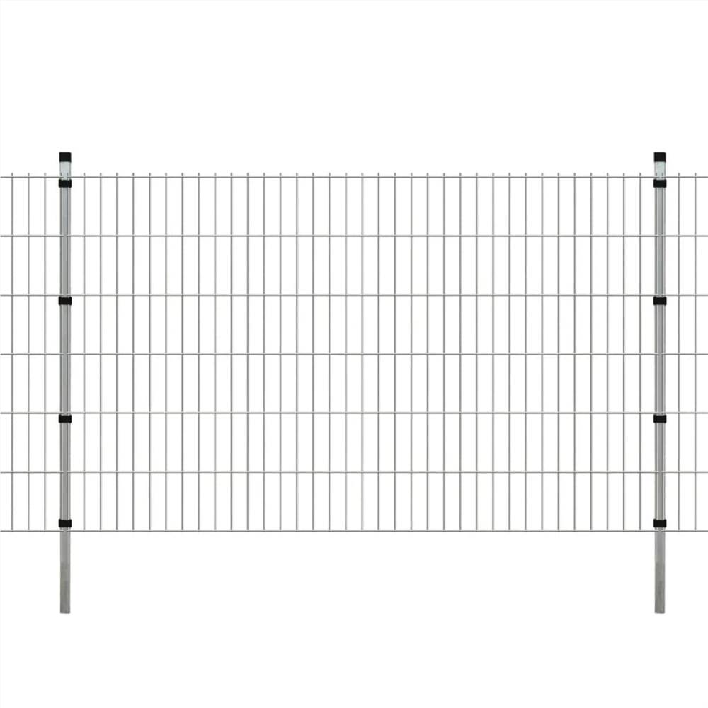 

2D Garden Fence Panels & Posts 2008x1230 mm 44 m Silver