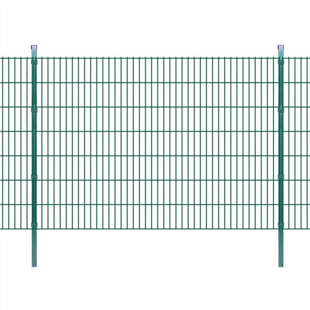 

2D Garden Fence Panels & Posts 2008x1430 mm 10 m Green