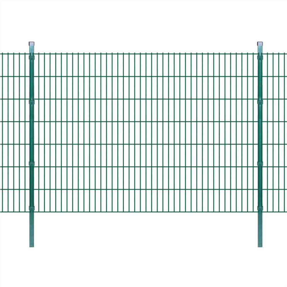 

2D Garden Fence Panels & Posts 2008x1430 mm 14 m Green