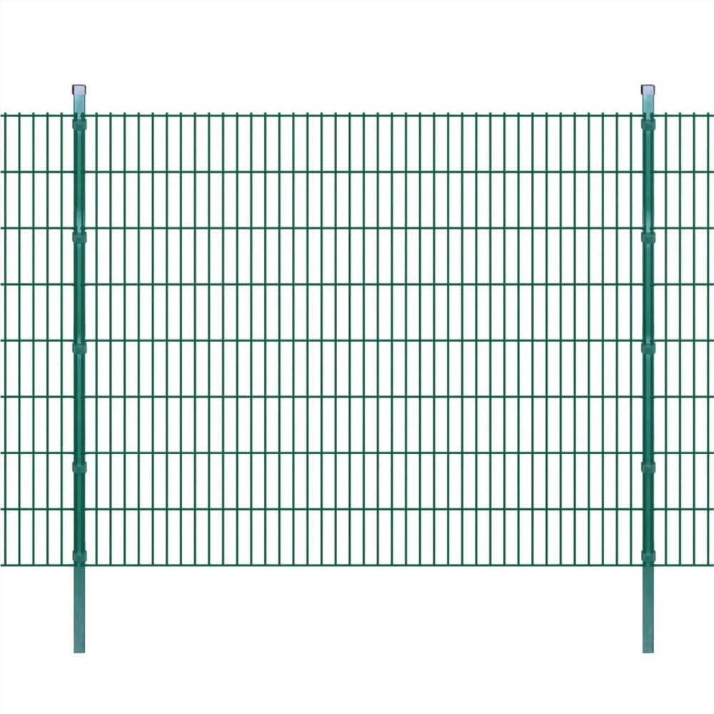 

2D Garden Fence Panels & Posts 2008x1630 mm 10 m Green