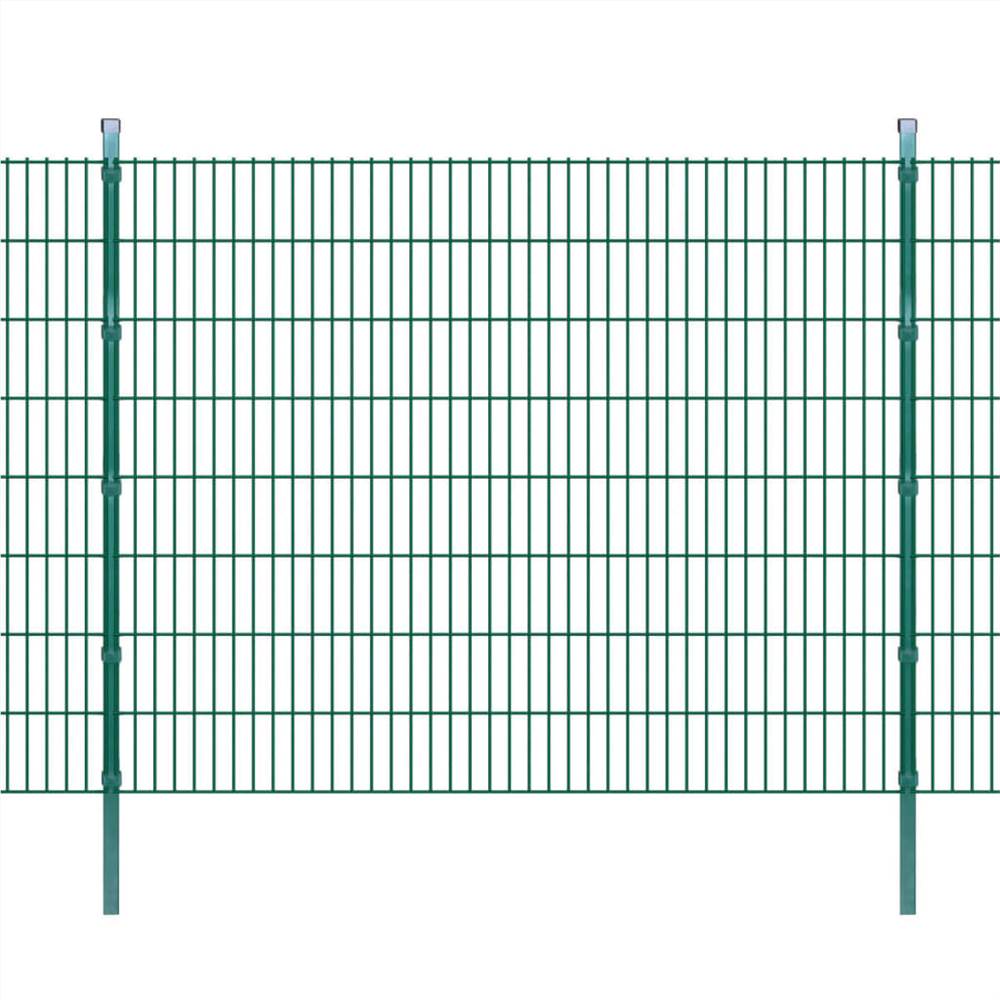 

2D Garden Fence Panels & Posts 2008x1630 mm 14 m Green