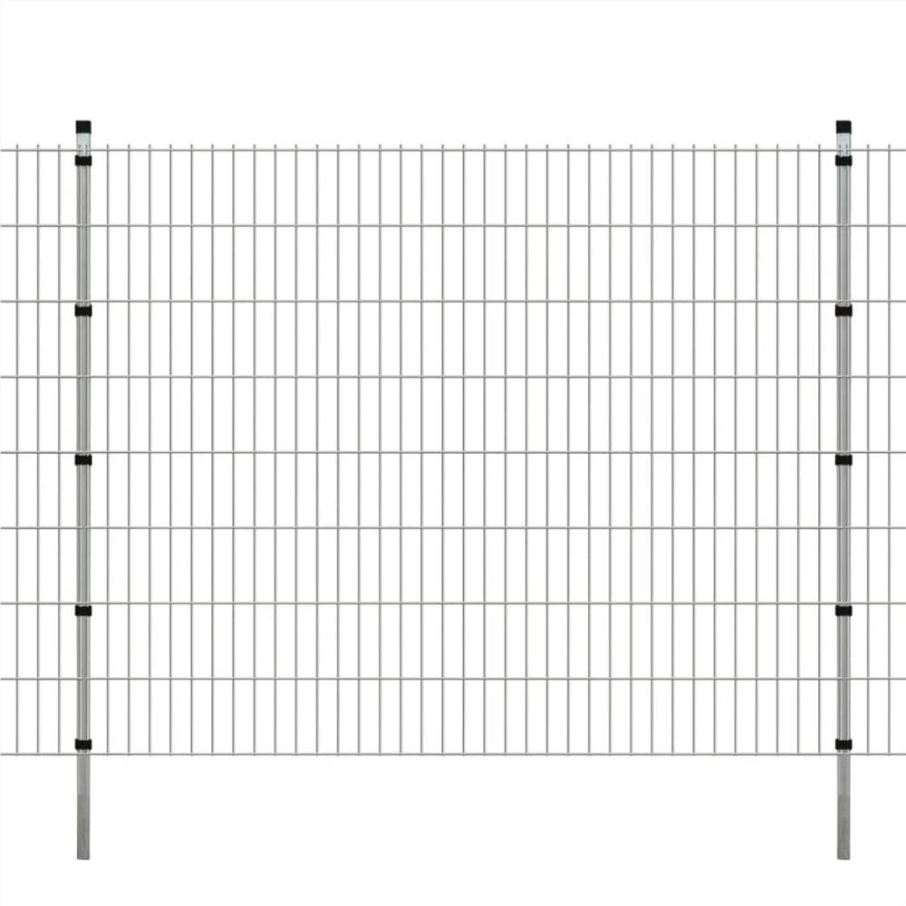 

2D Garden Fence Panels & Posts 2008x1630 mm 24 m Silver