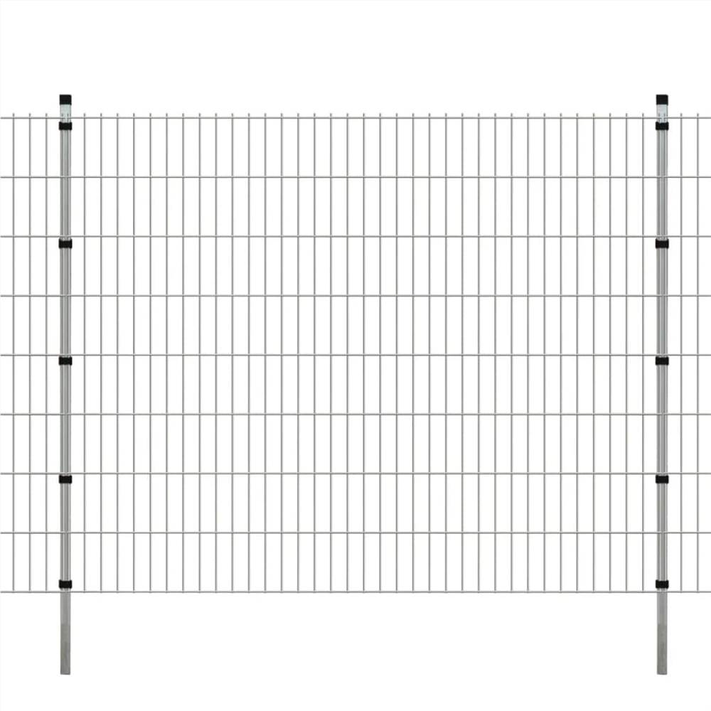 

2D Garden Fence Panels & Posts 2008x1630 mm 28 m Silver