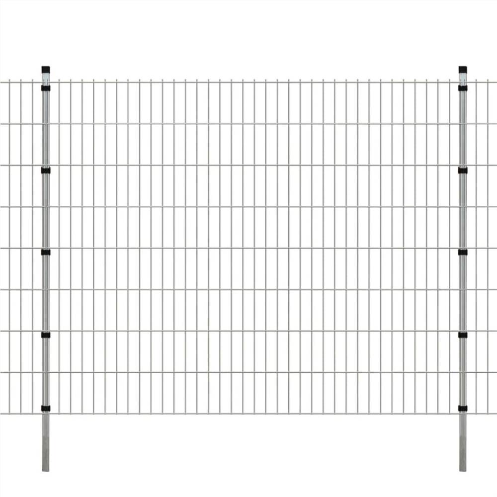 

2D Garden Fence Panels & Posts 2008x1630 mm 32 m Silver