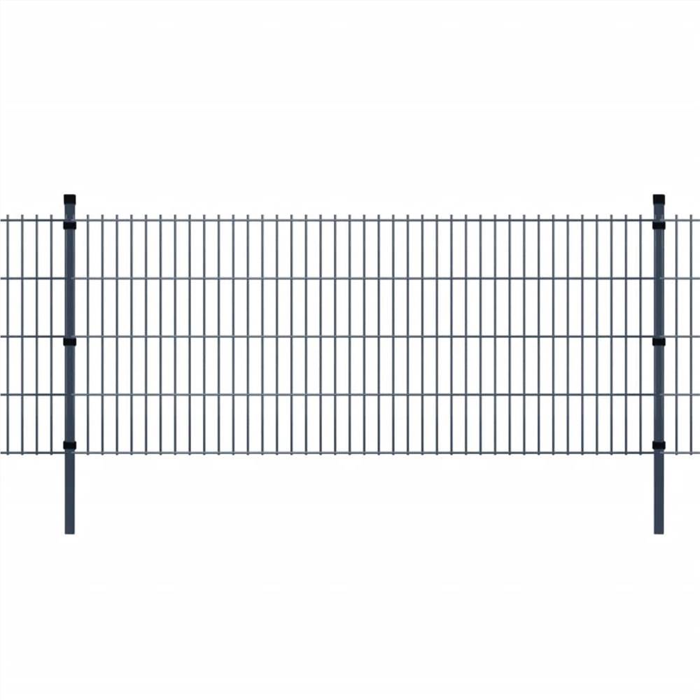 

2D Garden Fence Panels & Posts 2008x1630 mm 34 m Grey
