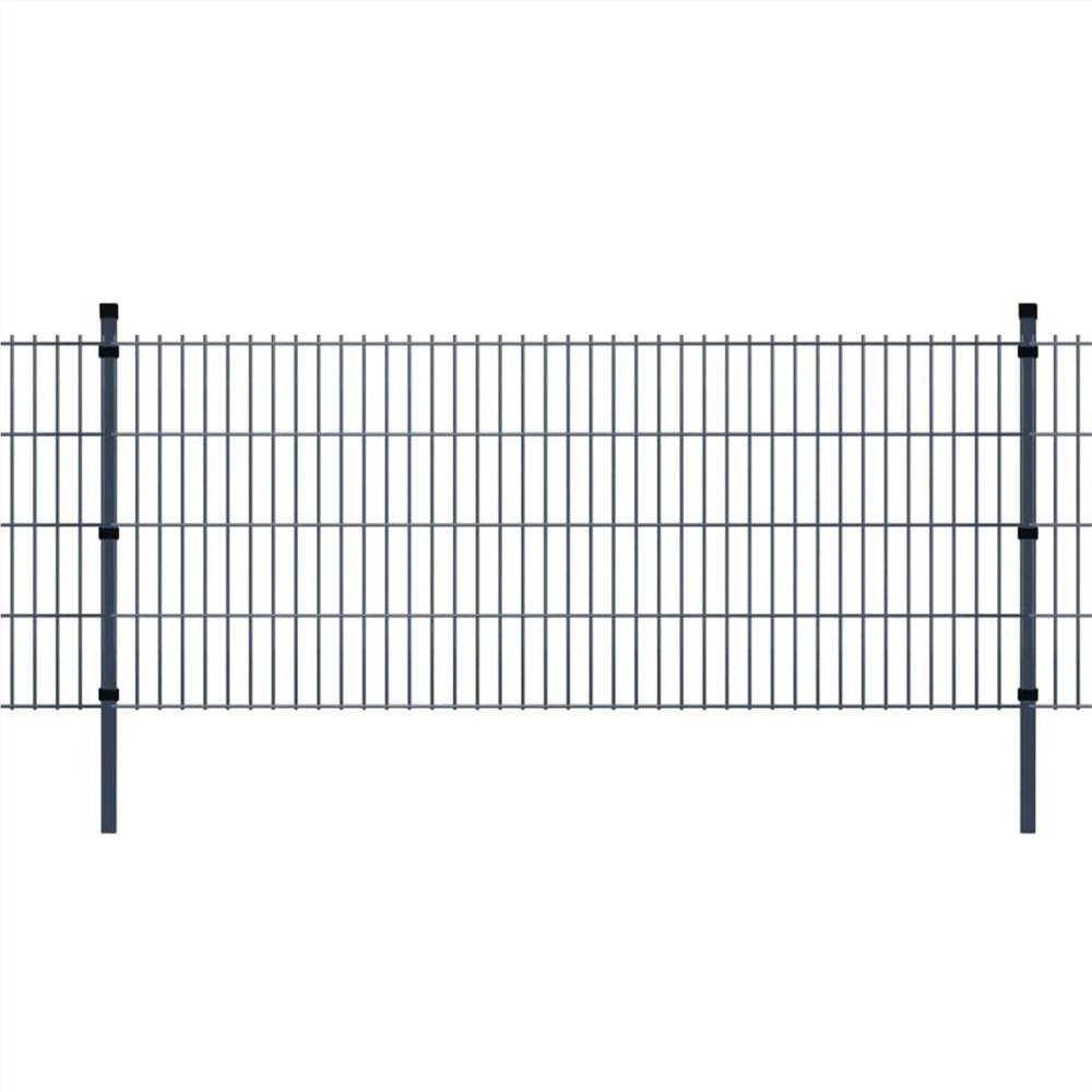 

2D Garden Fence Panels & Posts 2008x1630 mm 42 m Grey