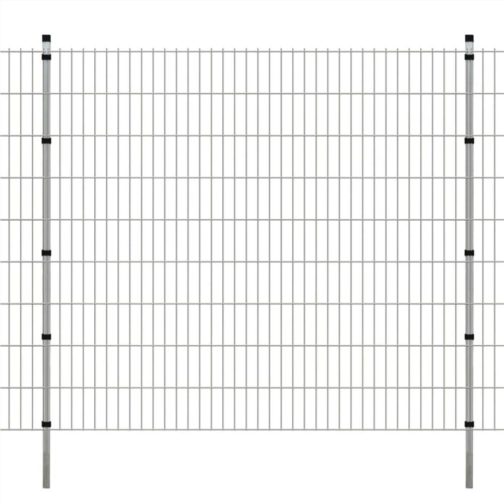 

2D Garden Fence Panels & Posts 2008x1830 mm 14 m Silver