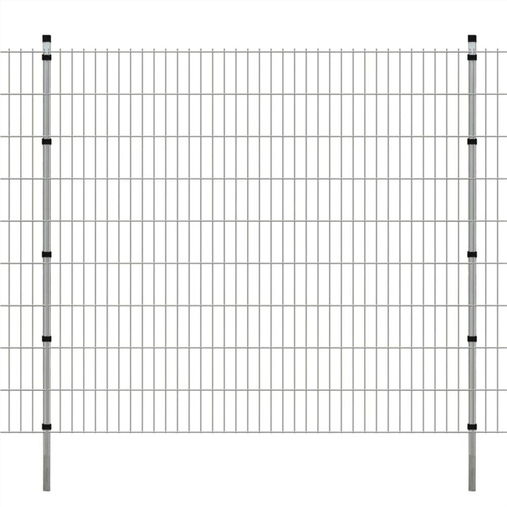 

2D Garden Fence Panels & Posts 2008x1830 mm 34 m Silver