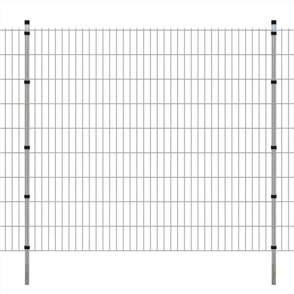 

2D Garden Fence Panels & Posts 2008x1830 mm 44 m Silver