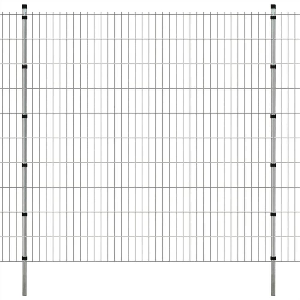 

2D Garden Fence Panels & Posts 2008x2030 mm 22 m Silver