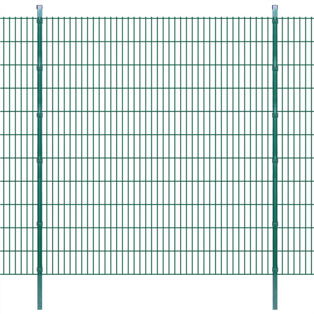 2D Garden Fence Panels & Posts 2008x2230 mm 28 m Green