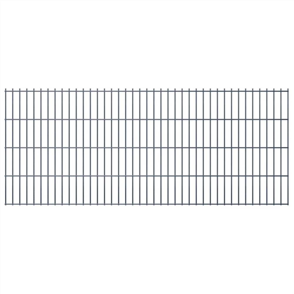 

2D Garden Fence Panels 2.008x0.83 m 10 m (Total Length) Grey