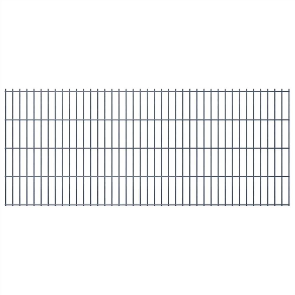 

2D Garden Fence Panels 2.008x0.83 m 16 m (Total Length) Grey