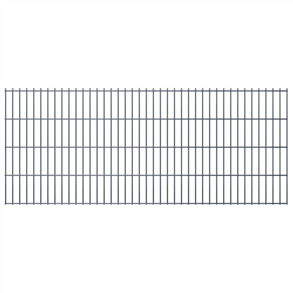 

2D Garden Fence Panels 2.008x0.83 m 4 m (Total Length) Grey