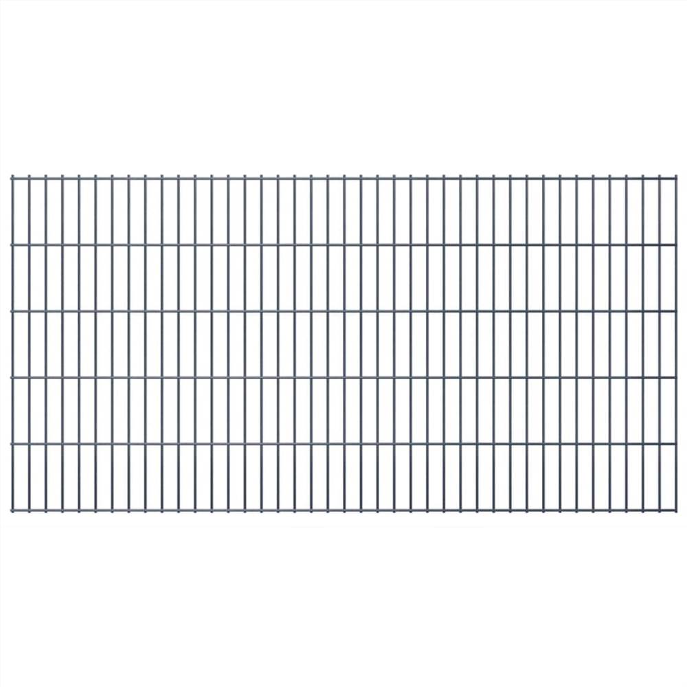 

2D Garden Fence Panels 2.008x1.03 m 10 m (Total Length) Grey