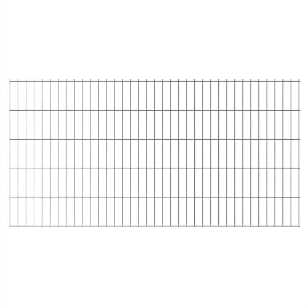 

2D Garden Fence Panels 2.008x1.03 m 14 m (Total Length) Silver
