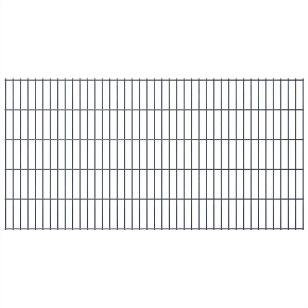 

2D Garden Fence Panels 2.008x1.03 m 24 m (Total Length) Grey
