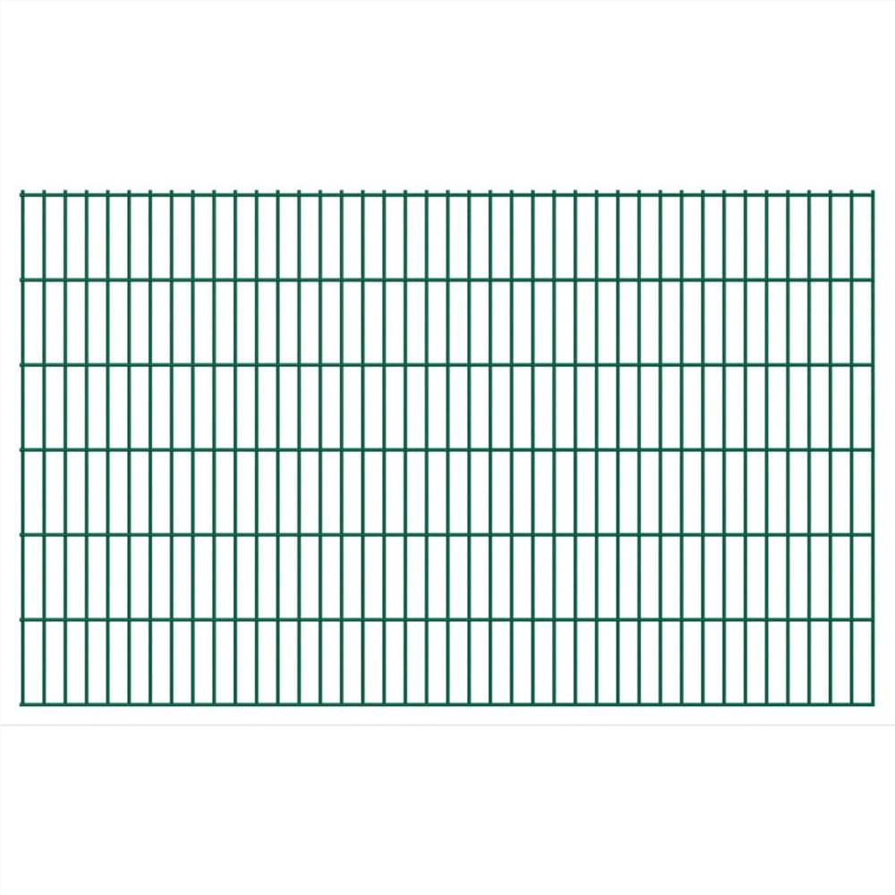 2D Garden Fence Panels 2.008x1.23 m 34 m (Total Length) Green