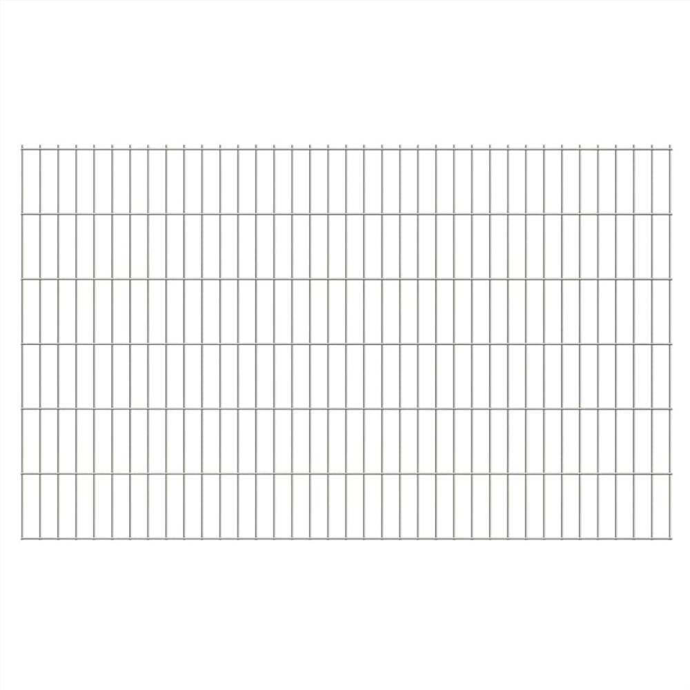 

2D Garden Fence Panels 2.008x1.23 m 42 m (Total Length) Silver