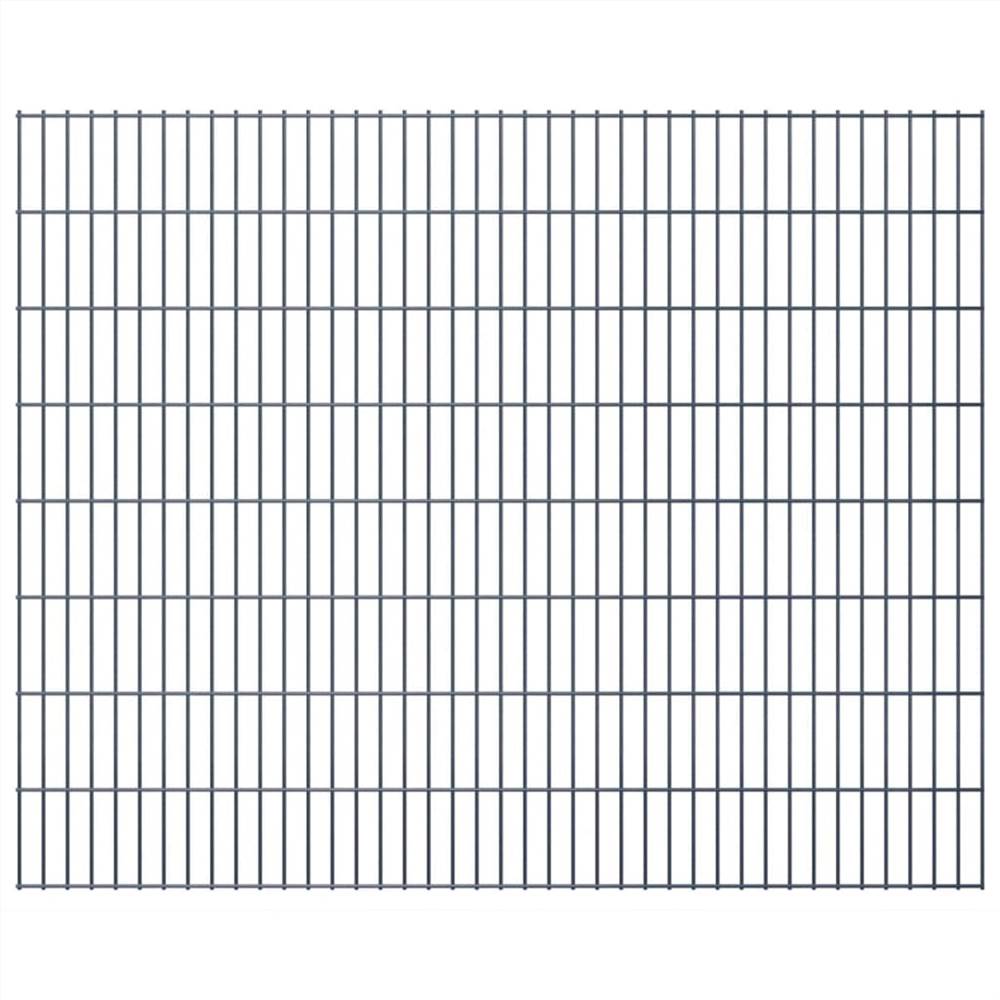 

2D Garden Fence Panels 2.008x1.63 m 18 m (Total Length) Grey