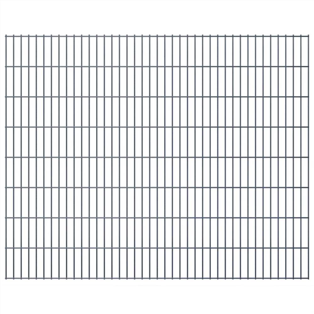 

2D Garden Fence Panels 2.008x1.63 m 26 m (Total Length) Grey