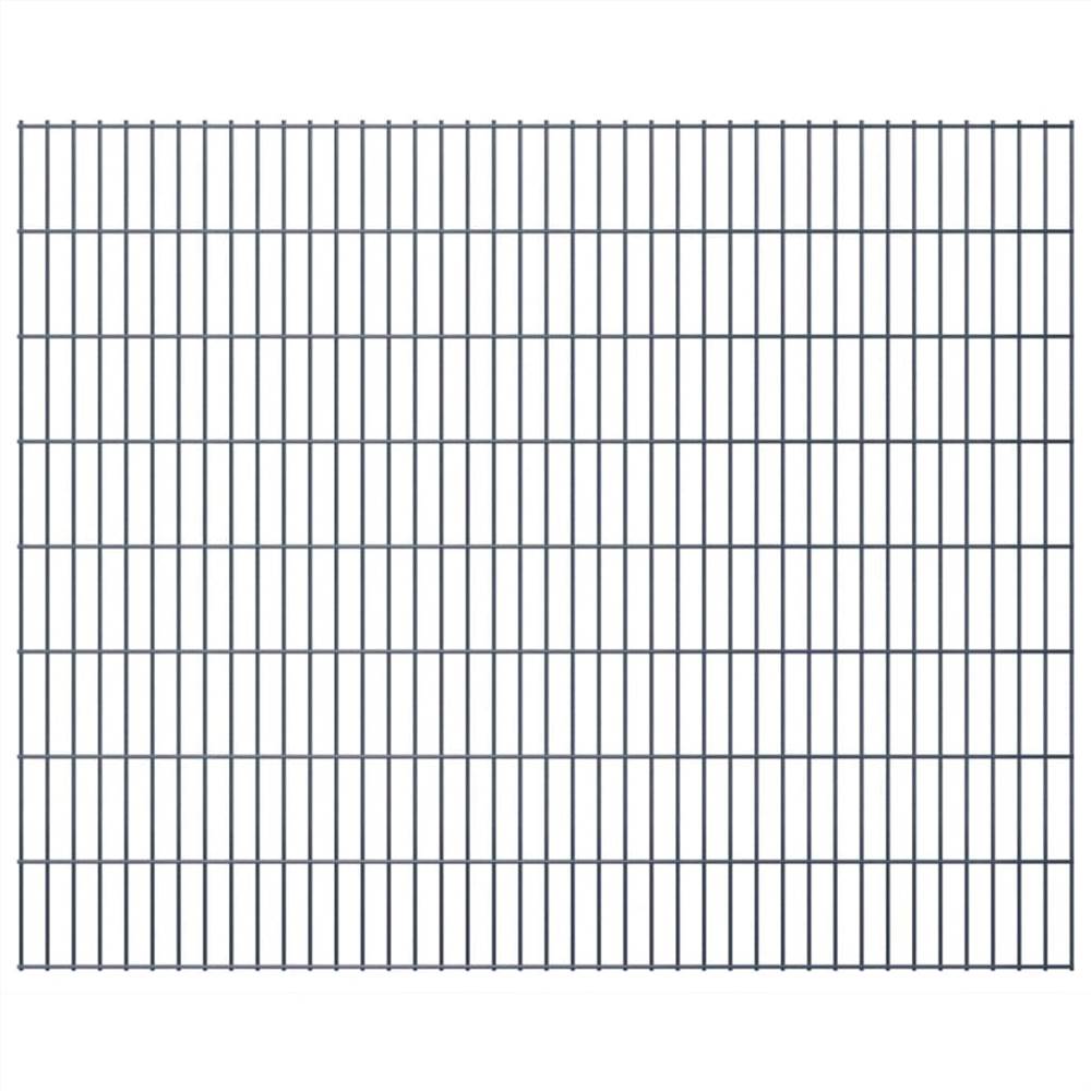 

2D Garden Fence Panels 2.008x1.63 m 38 m (Total Length) Grey