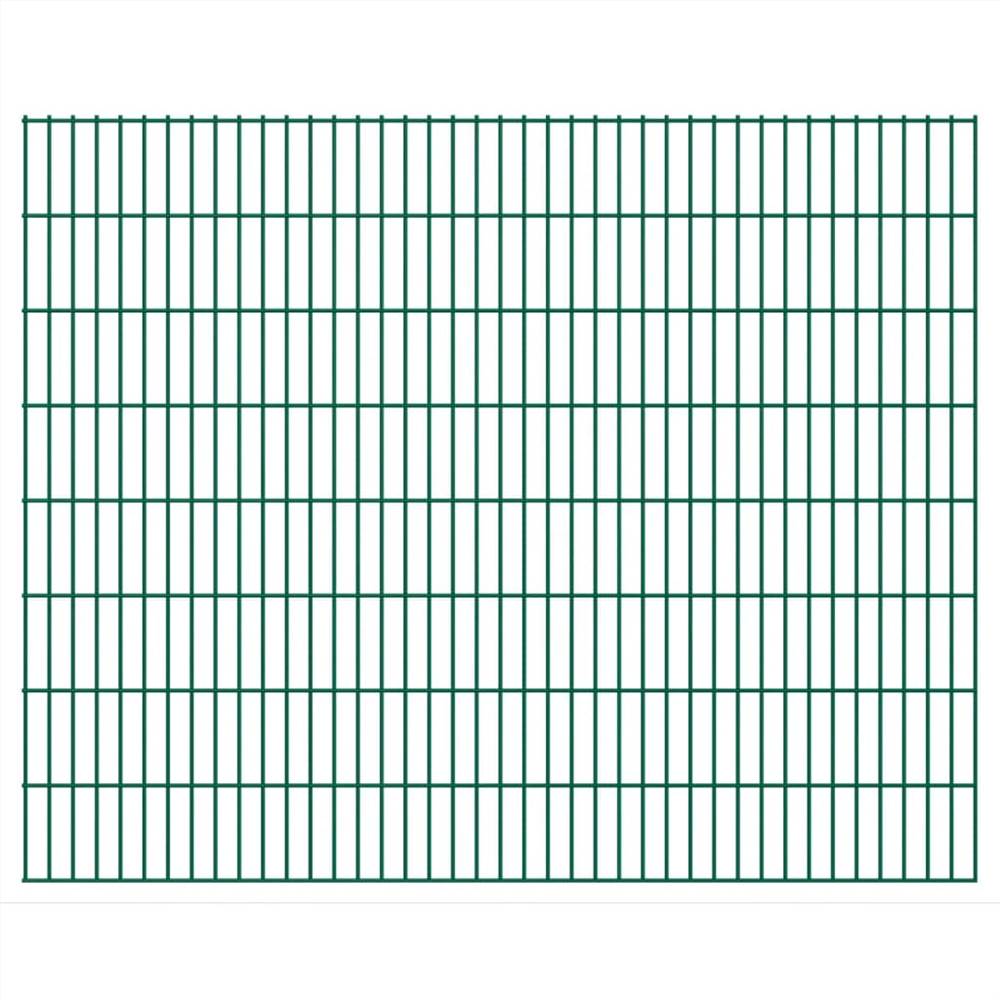 

2D Garden Fence Panels 2.008x1.63 m 16 m (Total Length) Green