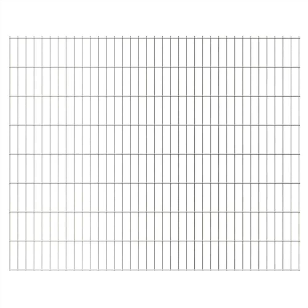 

2D Garden Fence Panels 2.008x1.63 m 24 m (Total Length) Silver
