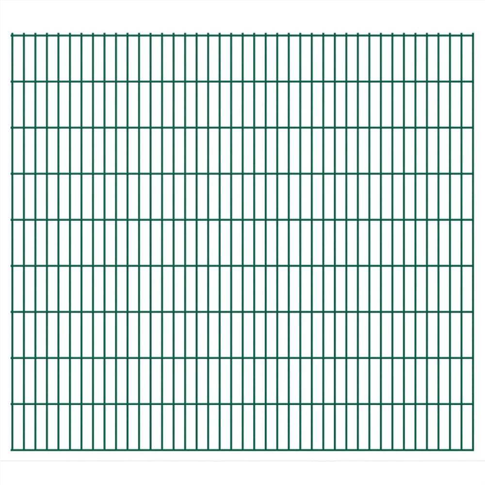 

2D Garden Fence Panels 2.008x1.83 m 10 m (Total Length) Green