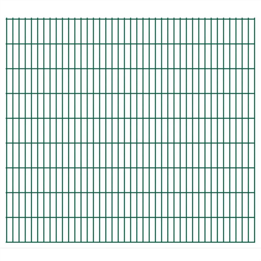 

2D Garden Fence Panels 2.008x1.83 m 18 m (Total Length) Green