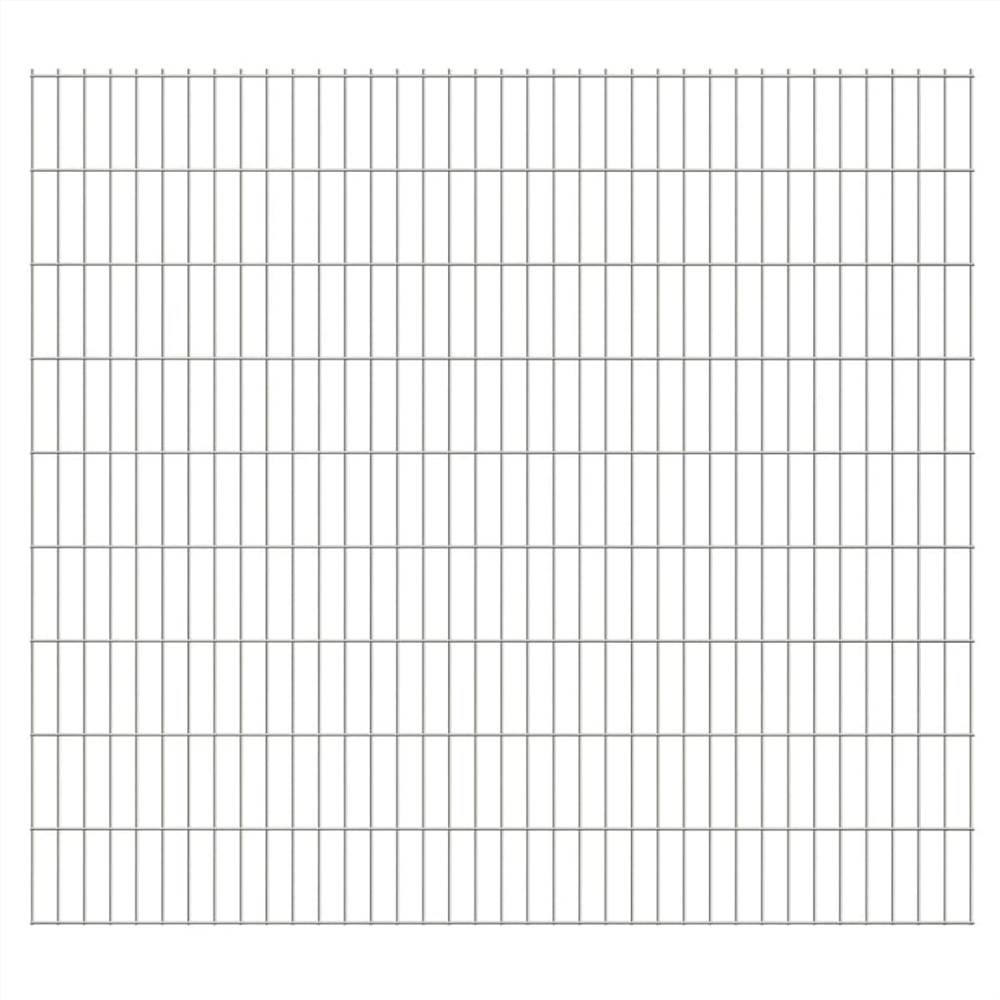 

2D Garden Fence Panels 2.008x1.83 m 26 m (Total Length) Silver