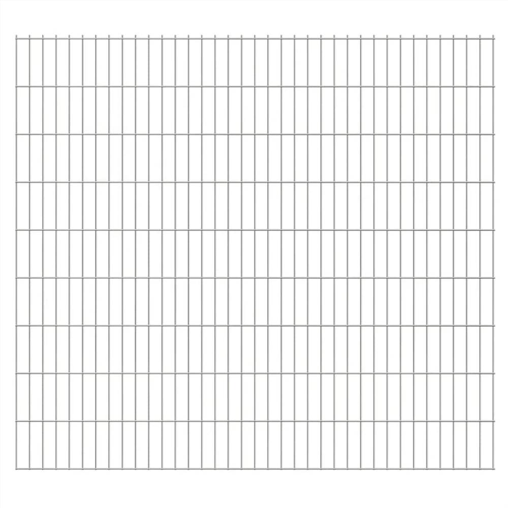 

2D Garden Fence Panels 2.008x1.83 m 32 m (Total Length) Silver