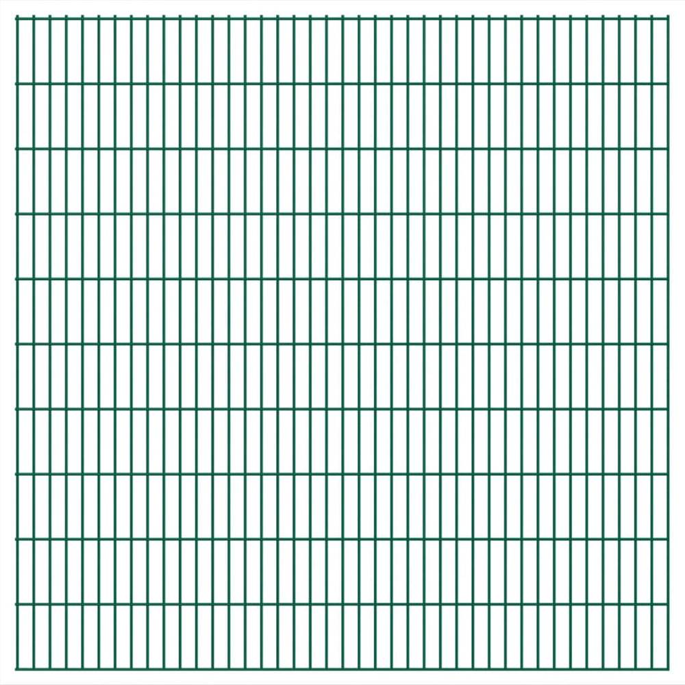 

2D Garden Fence Panels 2.008x2.03 m 22 m (Total Length) Green